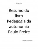 Livro Pedagogia da autonomia Paulo Freire