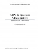 ATPS DE ADMINISTRAÇÃO - Processos Administrativos