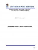 O EMPREENDEDORISMO, PROJETOS E NEGÓCIOS