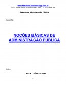 AS NOÇÕES BÁSICAS DE ADMINISTRAÇÃO PÚBLICA