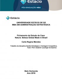 Estudo de Caso Natura - Resenha - carlareginam10