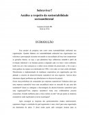 Sobreviver? Análise a respeito da sustentabilidade socioambiental