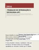 TRABALHO DE INTRODUÇÃO À SOCIOLOGIA-UFF