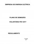 PLANO DE DEMISSÃO VOLUNTÁRIA