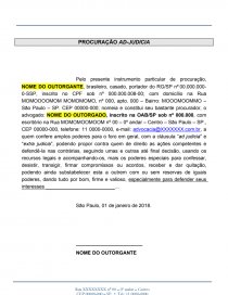 O QUE É PROCURAÇÃO JUDICIAL 