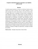 O Papel do Assistente Social na educação e sua trajetória política