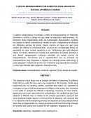 O USO DO BRANQUEAMENTO EM ALIMENTOS PARA ANALISE DE TEXTURA, APARÊNCIA E SABOR