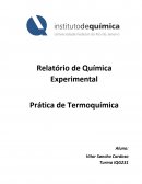 Relatório de Química Experimental - Prática de Termoquímica