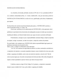 MODELO NOTIFICAÇÃO EXTRAJUDICIAL - Relatório de pesquisa - Gilberto Rigo