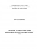 A importância das demonstrações contábeis na análise econômico-financeira das empresas: A classificação dos Riscos de Crédito