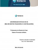 Fichamento de Contabilidade Fichamento de Estudo de Caso