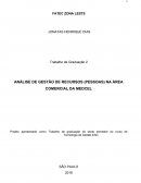 ANÁLISE DE GESTÃO DE RECURSOS (PESSOAS) NA ÁREA COMERCIAL DA MEDCEL