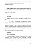 ILMO. SR. PRESIDENTE DA COMISSÃO DE PROCESSO ADMINISTRATIVO DISCIPLINAR, PREFEITURA MUNICIPAL DE CASCAVEL/PR.