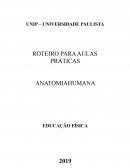 O ROTEIRO PARA AULAS PRÁTICAS ANATOMIAHUMANA EDUCAÇÃO FÍSICA