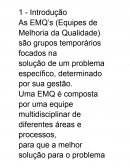 As EMQ’s (Equipes de Melhoria da Qualidade)