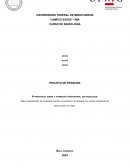 Projeto de Pesquisa Projeto de Pesquisa