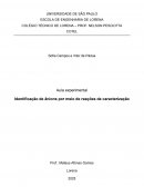 Trabalho de Identificação de Ânions por Meio de Reações de Caracterização Trabalho de Identificação de Ânions por Meio de Reações de Caracterização