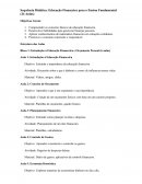 A Educação Financeira para o Ensino Fundamental A Educação Financeira para o Ensino Fundamental