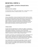 A Relação Público Privada na Educação A Relação Público Privada na Educação